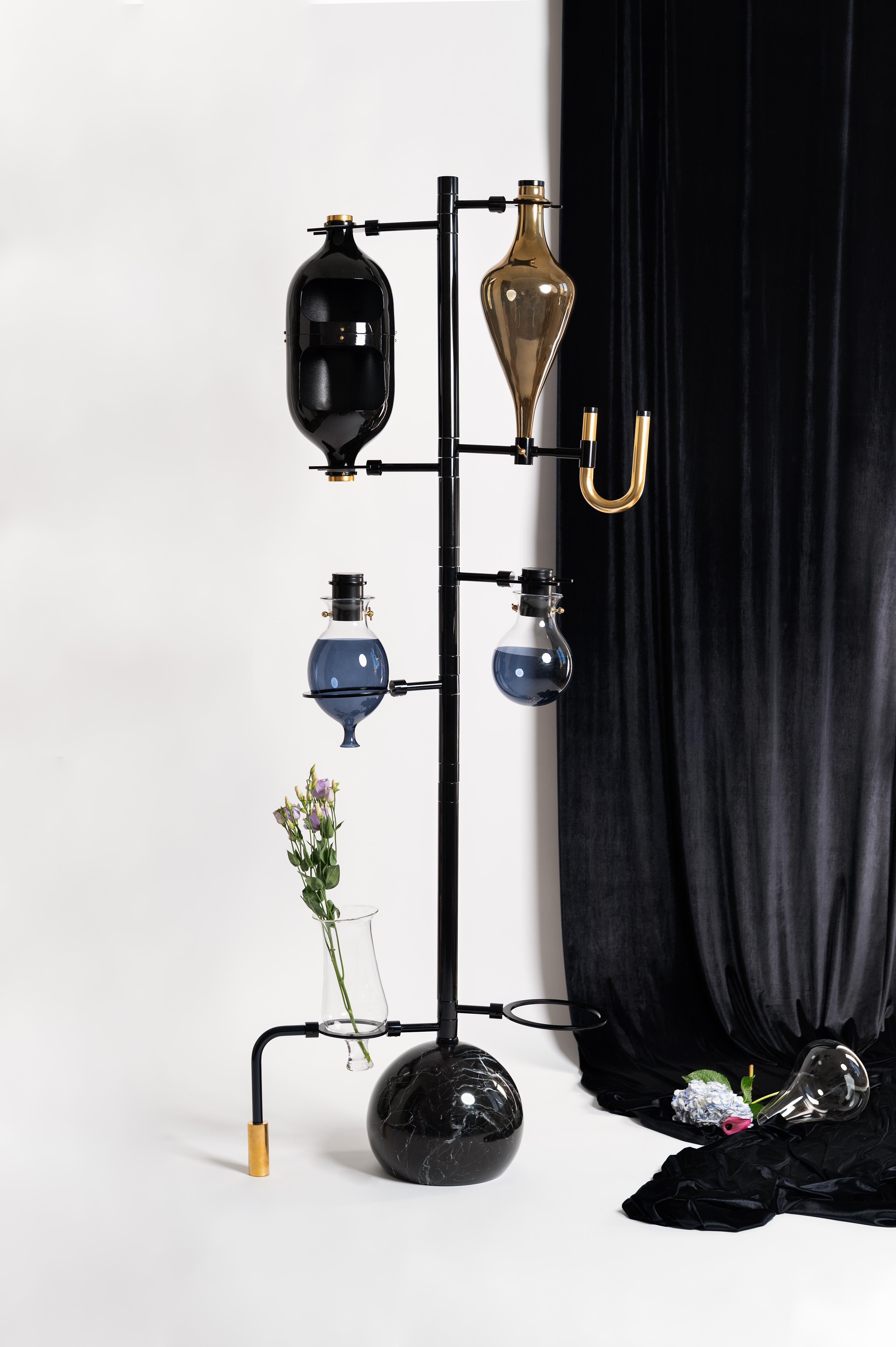 Modern Black Emotional Lab Floor Lamp by Hania Jneid For Sale