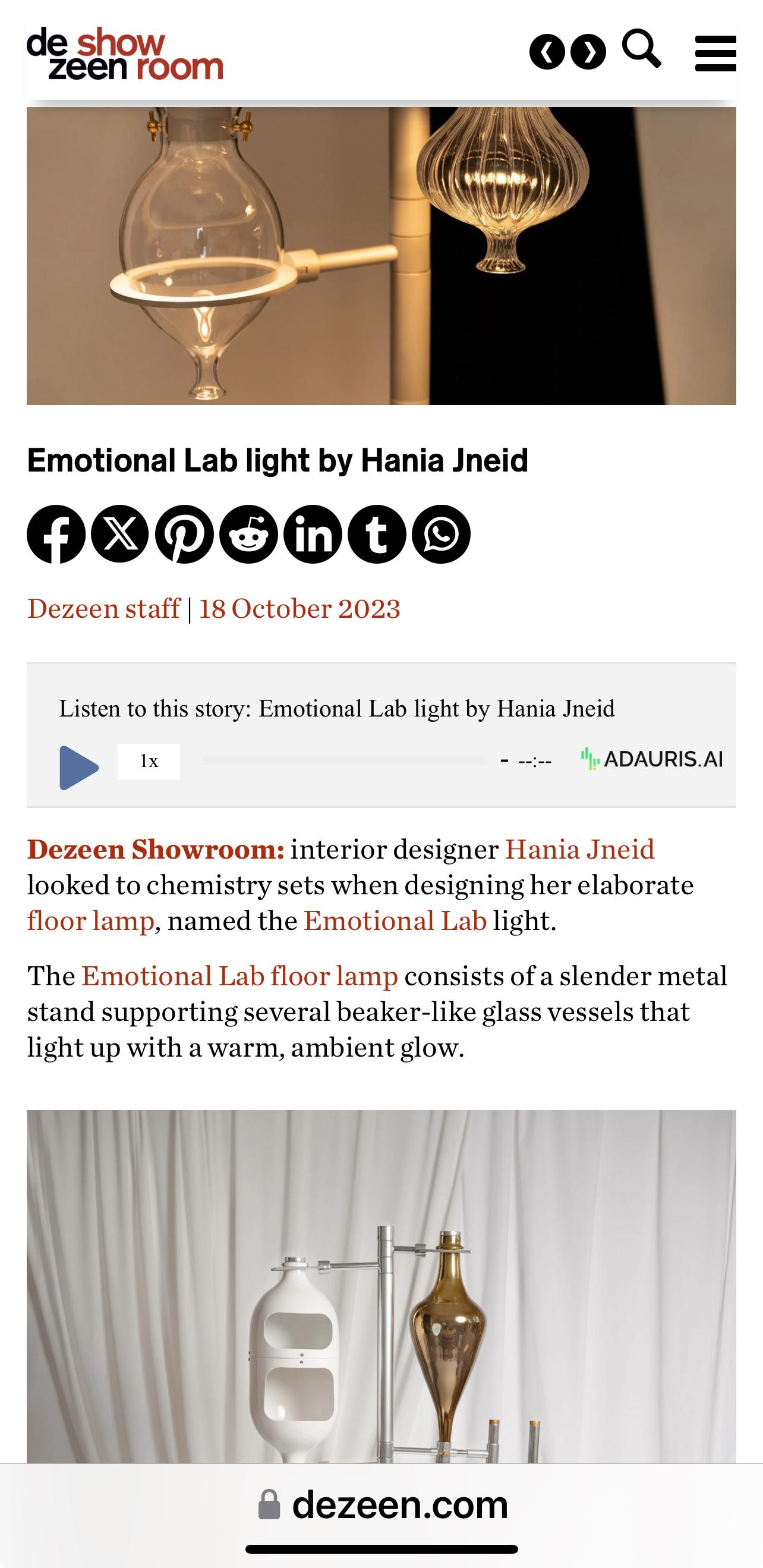 Lámpara escultórica Black Emotional Lab de Hania Jneid en venta 4