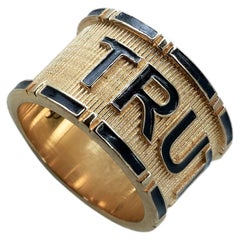 Black Enamel Ring Truth J Dauphin