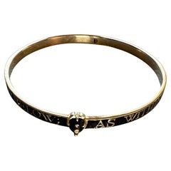 Onyx Bangle Bracelet Black Enamel Diamond