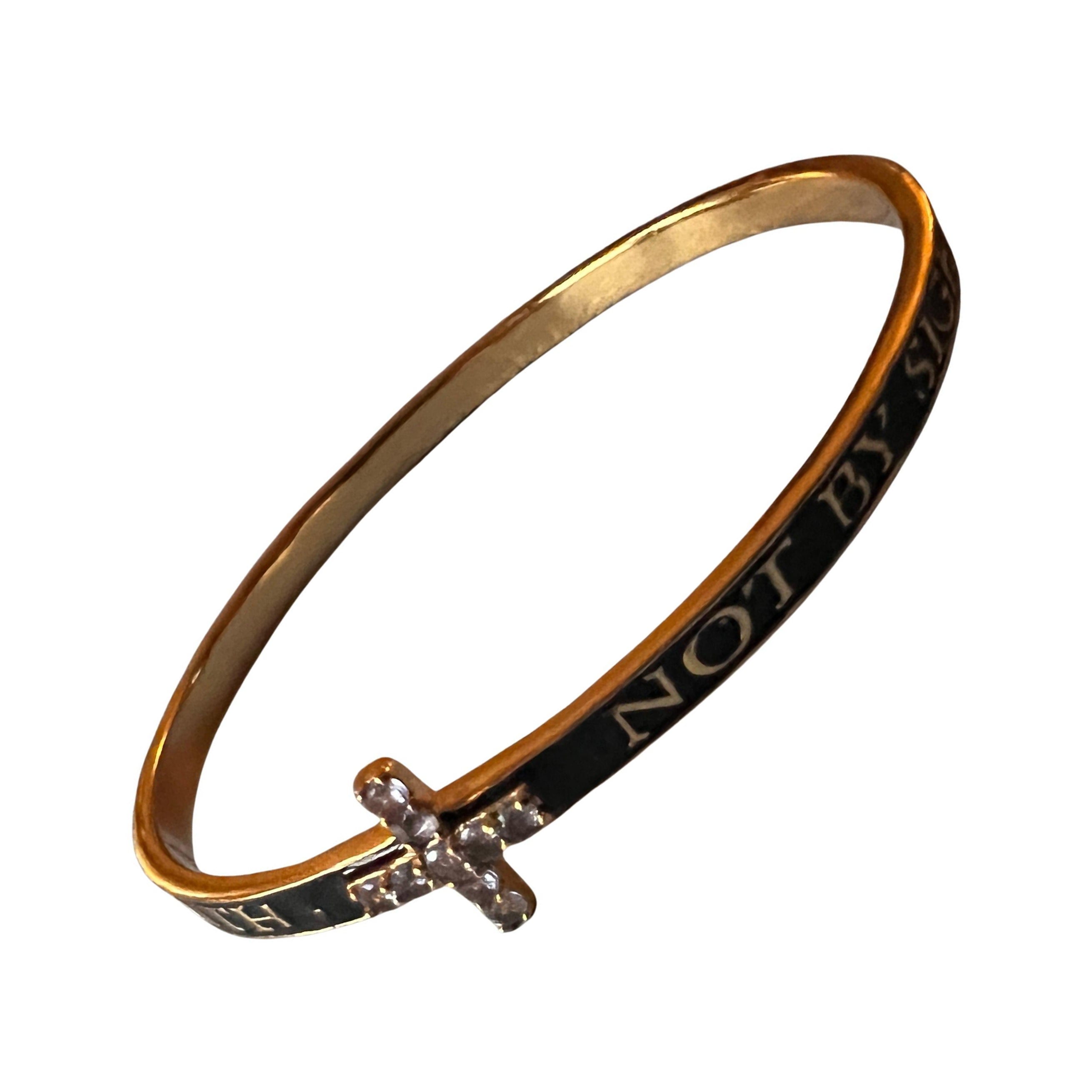 Pulsera brazalete esmalte negro tanzanita