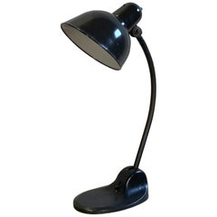 Antique Black Enamel Bauhaus Industrial Desk Lamp From Siemens, 1930s