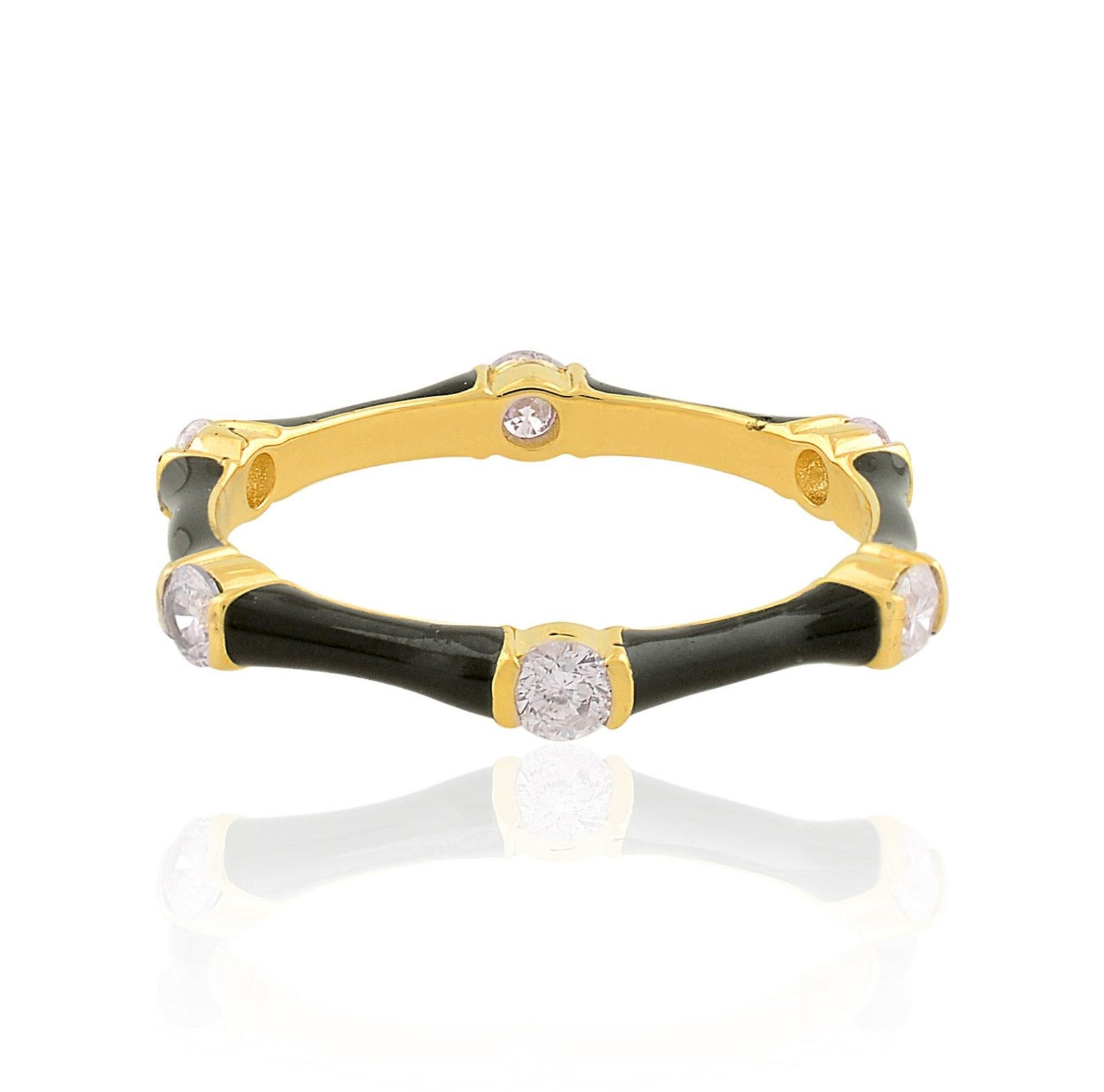 This ring has been meticulously crafted from 14-karat gold and set with .60 carats of sparkling diamonds. Available in Turquoise, Red, Orange, White. 

The ring is a size 7 and may be resized to larger or smaller upon request. 
FOLLOW  MEGHNA JEWELS