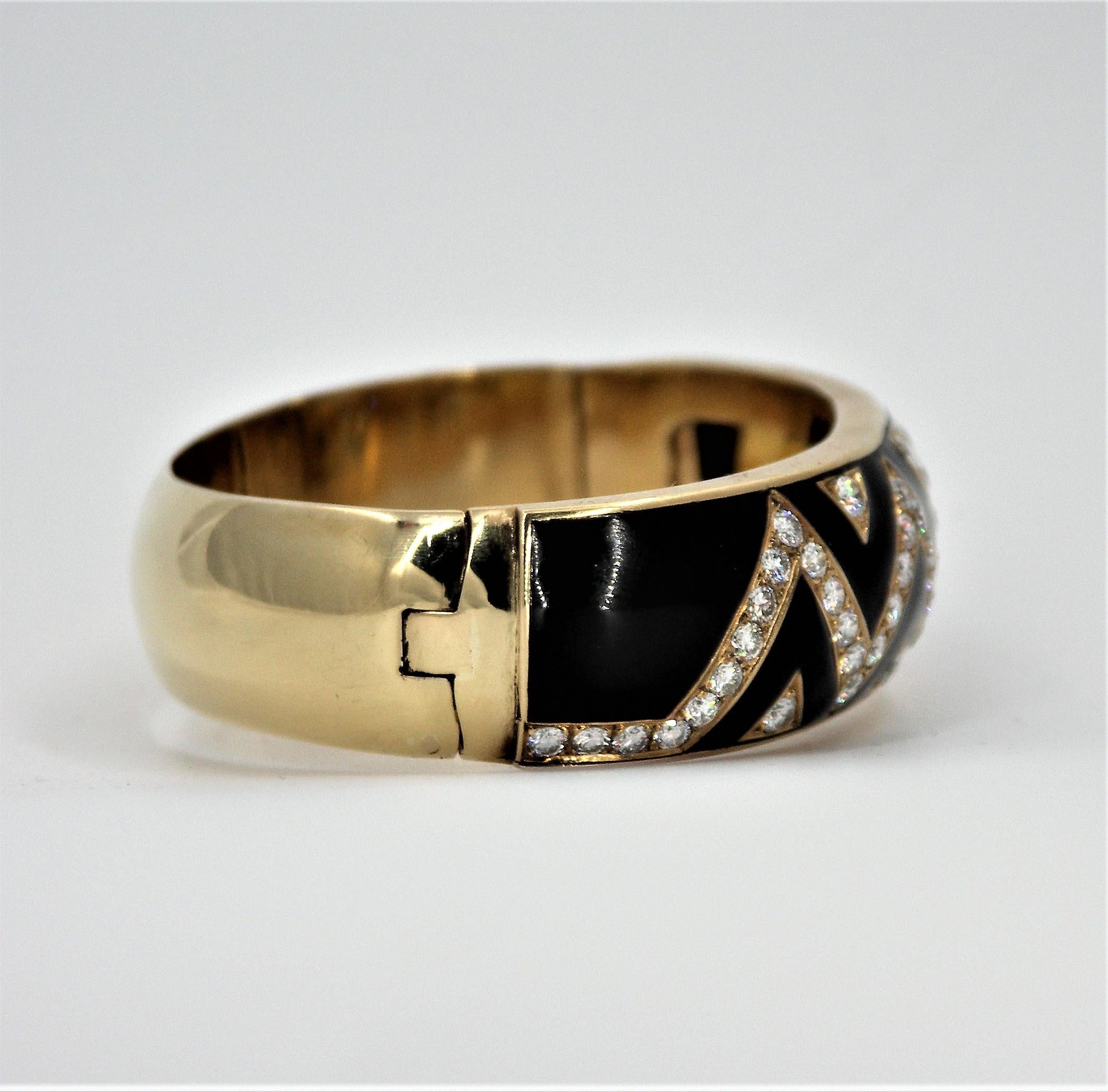 black and gold bangle bracelet