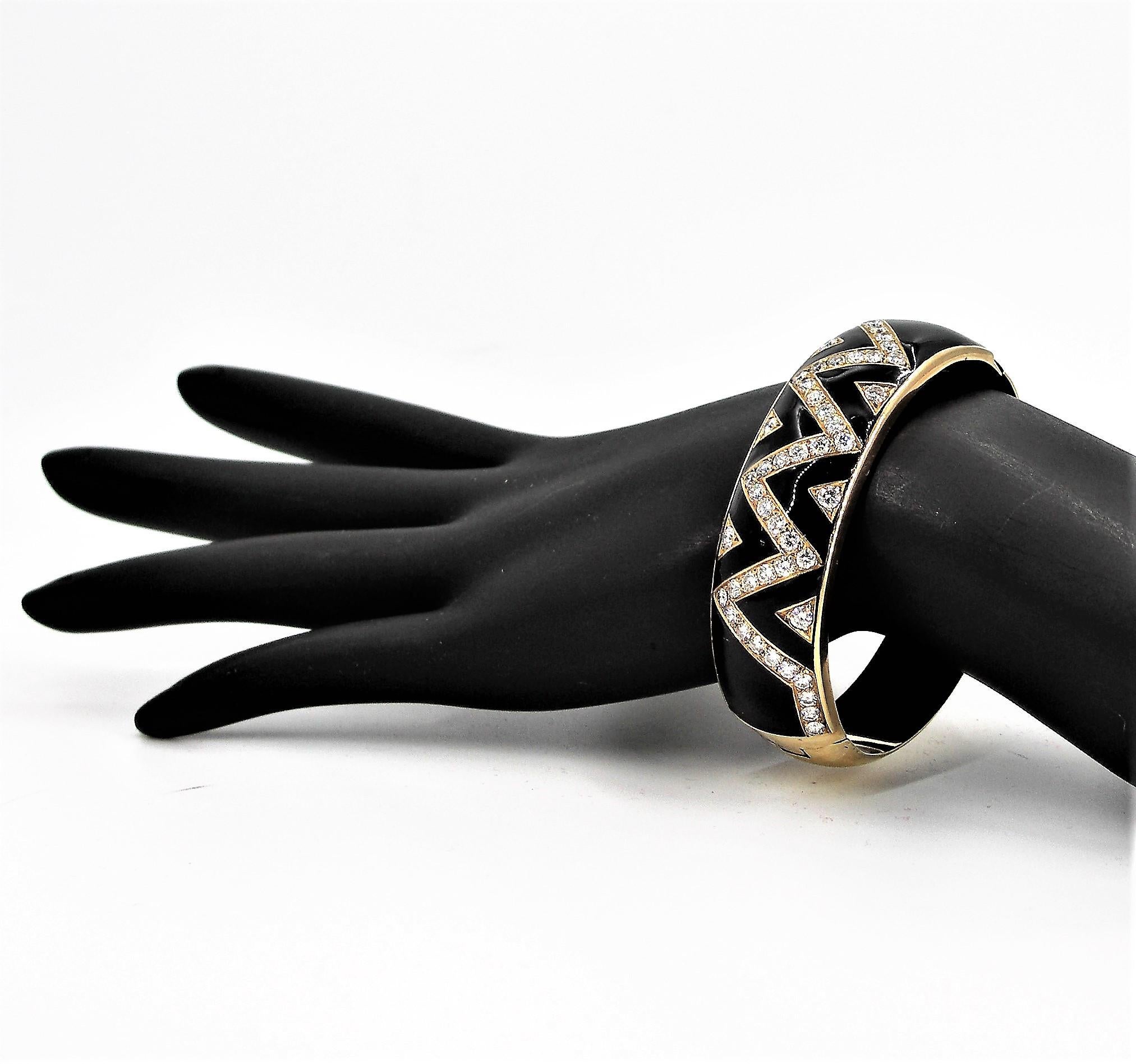 black enamel bangle