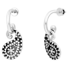 Black Enamel Diamond Earrings White 18K Gold for Her