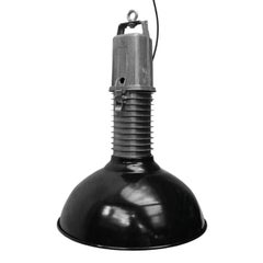 Black Enamel Dutch Design Vintage Industrial Cast Aluminum Pendant Lights