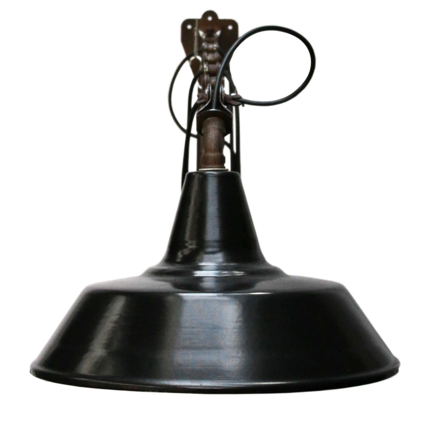 Metal Black Enamel Extra Large Iron Scissor Wall Lamps For Sale