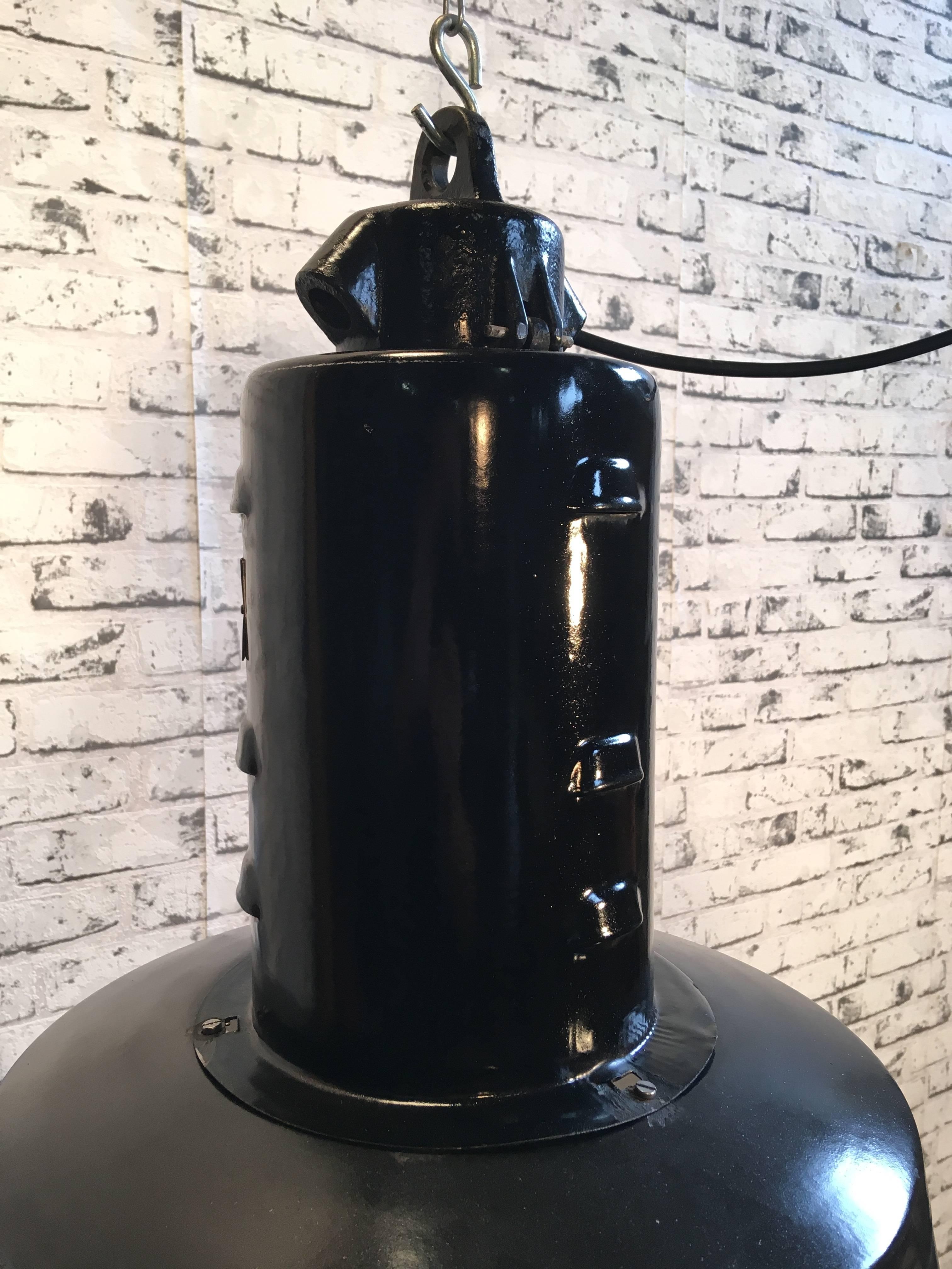 Enameled Black Enamel Factory Lamp