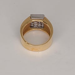 Black Enamel Pave Diamond Ring