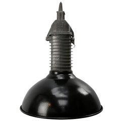 Black Enamel Philips Vintage Industrial Dutch Design Classic Pendant Lights