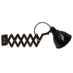 Black Enamel Vintage Industrial Iron Scissor Scones Wall Lights