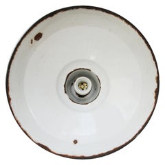 Black Enamel Vintage Dutch Industrial Hanging Lamp
