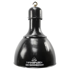 Black Enamel Vintage Industrial Brass Pendants Lights