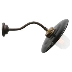 Black Enamel Vintage Industrial Brass Scones Wall Lights