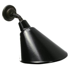 Black Enamel Vintage Industrial Cast Iron Factory Sconce Wall Light
