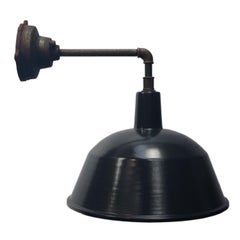 Black Enamel Vintage Industrial Cast Iron Factory Wall Lights