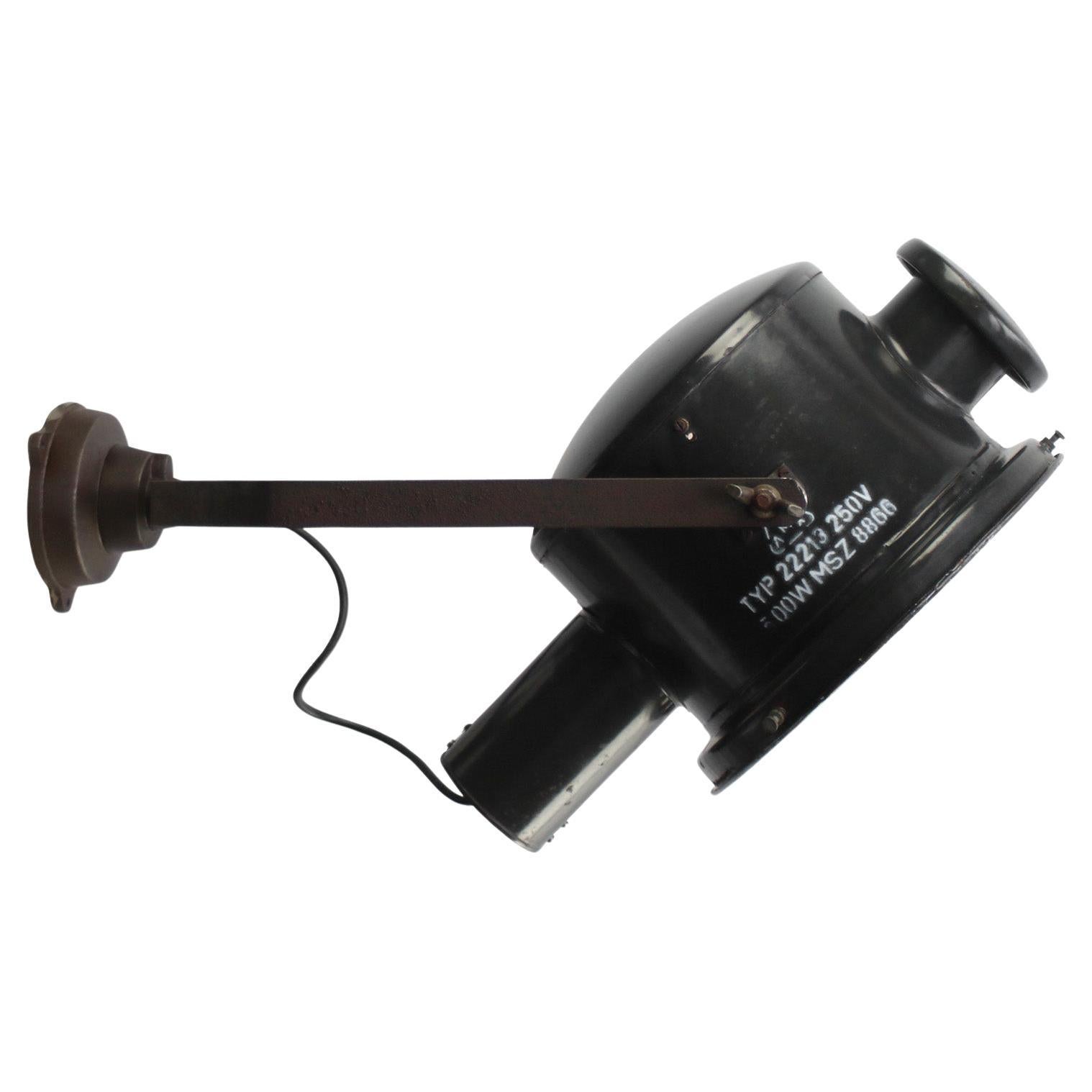 Schwarze Emaille Vintage Industrial Cast Iron Sconce Wandleuchte