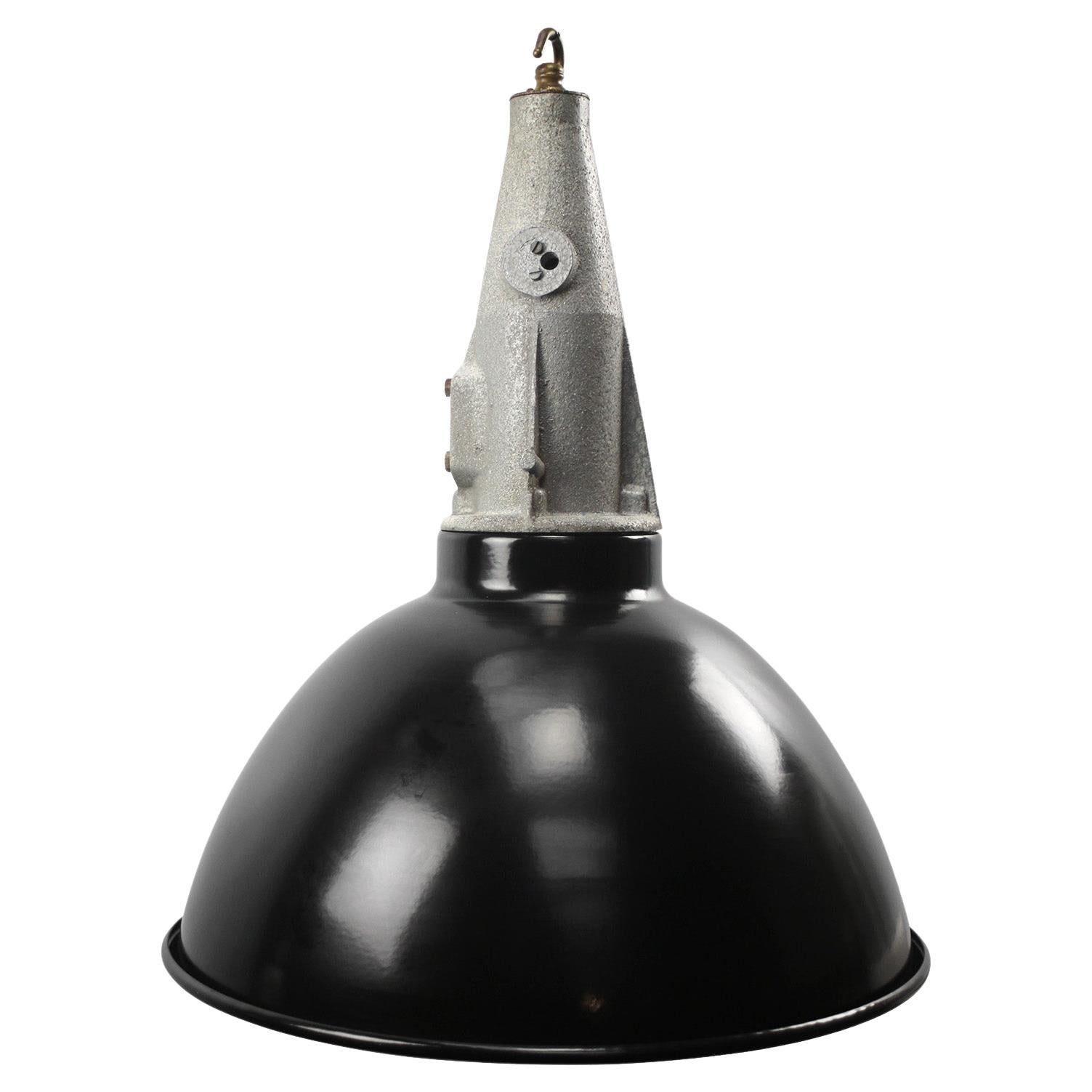 Black Enamel Vintage Industrial Cast Pendant Lights