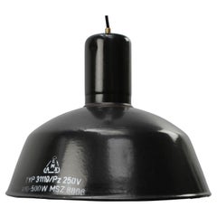 Schwarze Emaille Vintage Industrial Factory Pendelleuchte