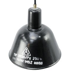 Black Enamel Vintage Industrial Factory Pendant Lights