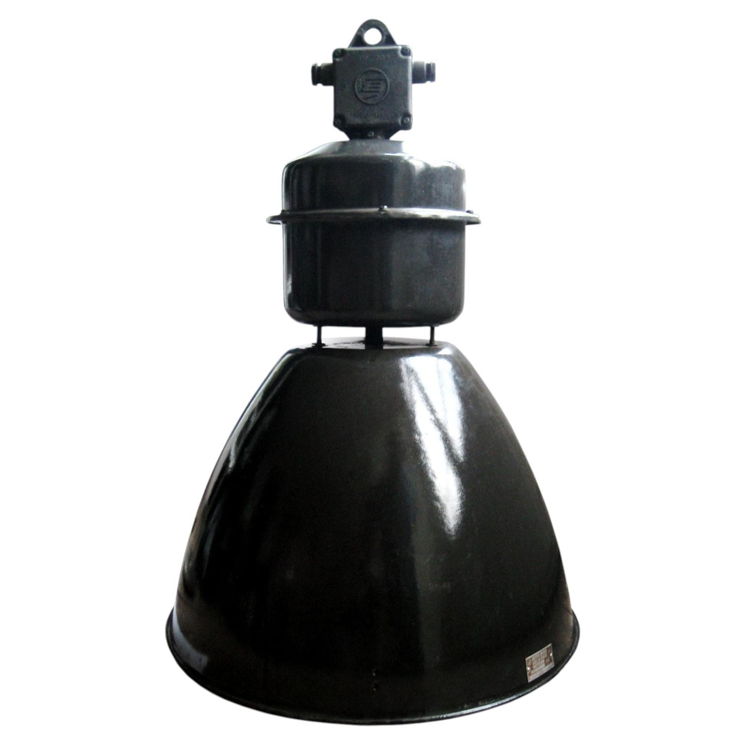 Black Enamel Vintage Industrial Factory Pendant Lights
