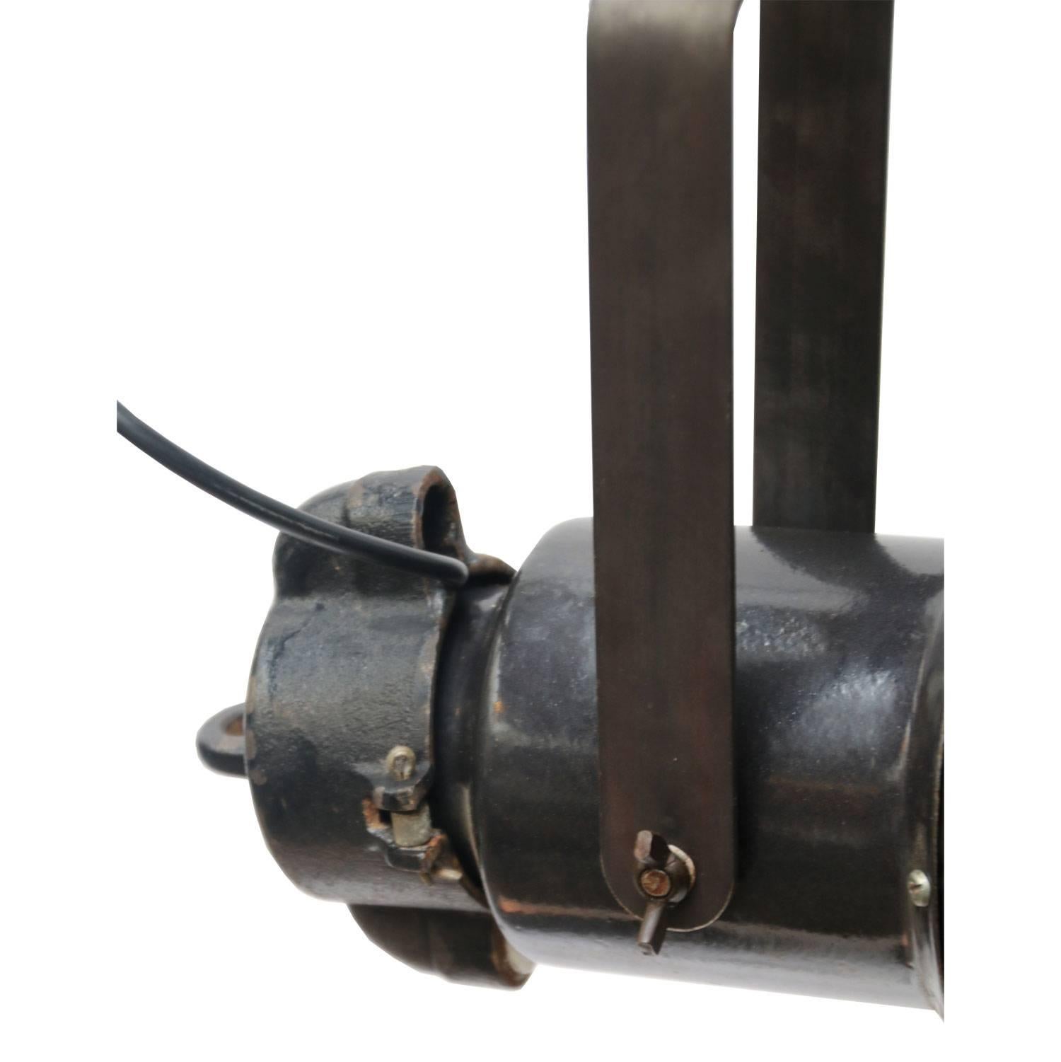Black Enamel Vintage Industrial Metal Scissor Pendant Hanging Lamps For Sale 1
