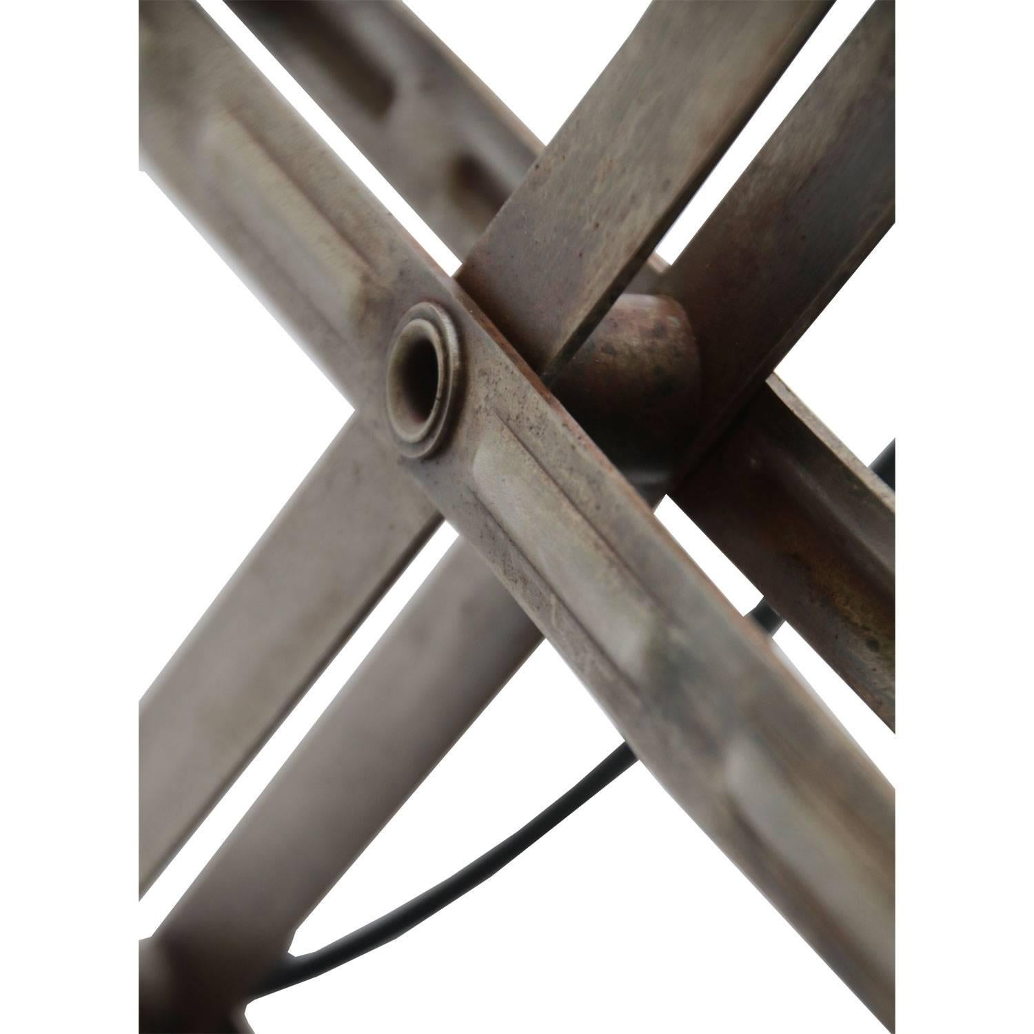 Black Enamel Vintage Industrial Metal Scissor Pendant Hanging Lamps For Sale 2