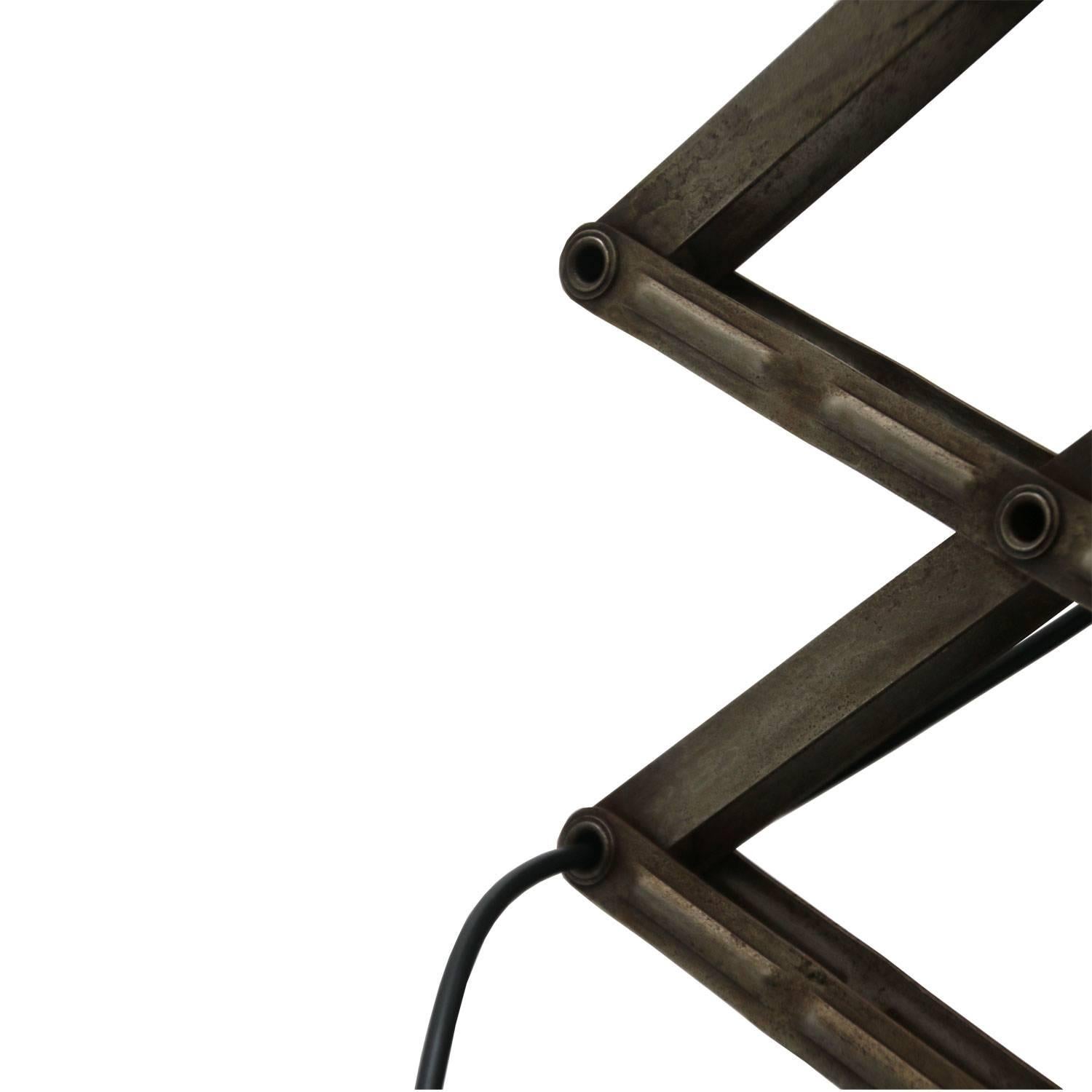 Black Enamel Vintage Industrial Metal Scissor Pendant Hanging Lamps For Sale 3