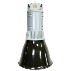Black Enamel Vintage Industrial Pendant Lamp, 1960s
