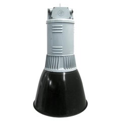Lámpara Colgante Industrial Vintage Esmaltada Negra