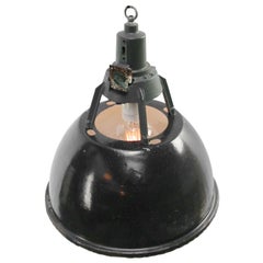 Black Enamel Vintage Industrial Pendant Light