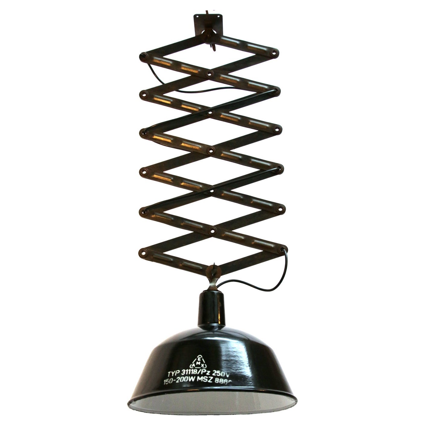 Black Enamel Vintage Industrial Scissor Pendant Lights
