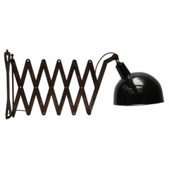 Black Enamel Vintage Industrial Scissor Wall Lamps XXL