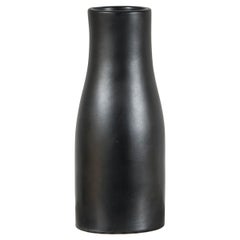 Black Enameled Ceramic Vase by Georges Jouve, circa 1950