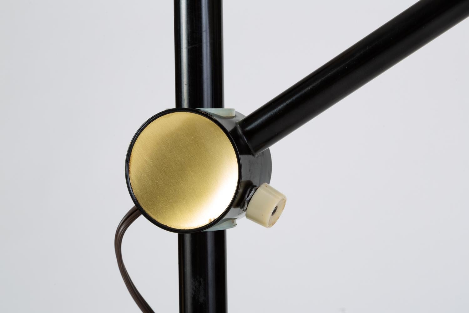 Black-Enameled Desk Lamp with Brass Accents by Dazor 5