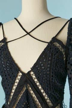 Black English embroderies see-through short-jumpsuit Zimmermann