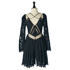 Black English embroderies see-through short-jumpsuit Zimmermann 