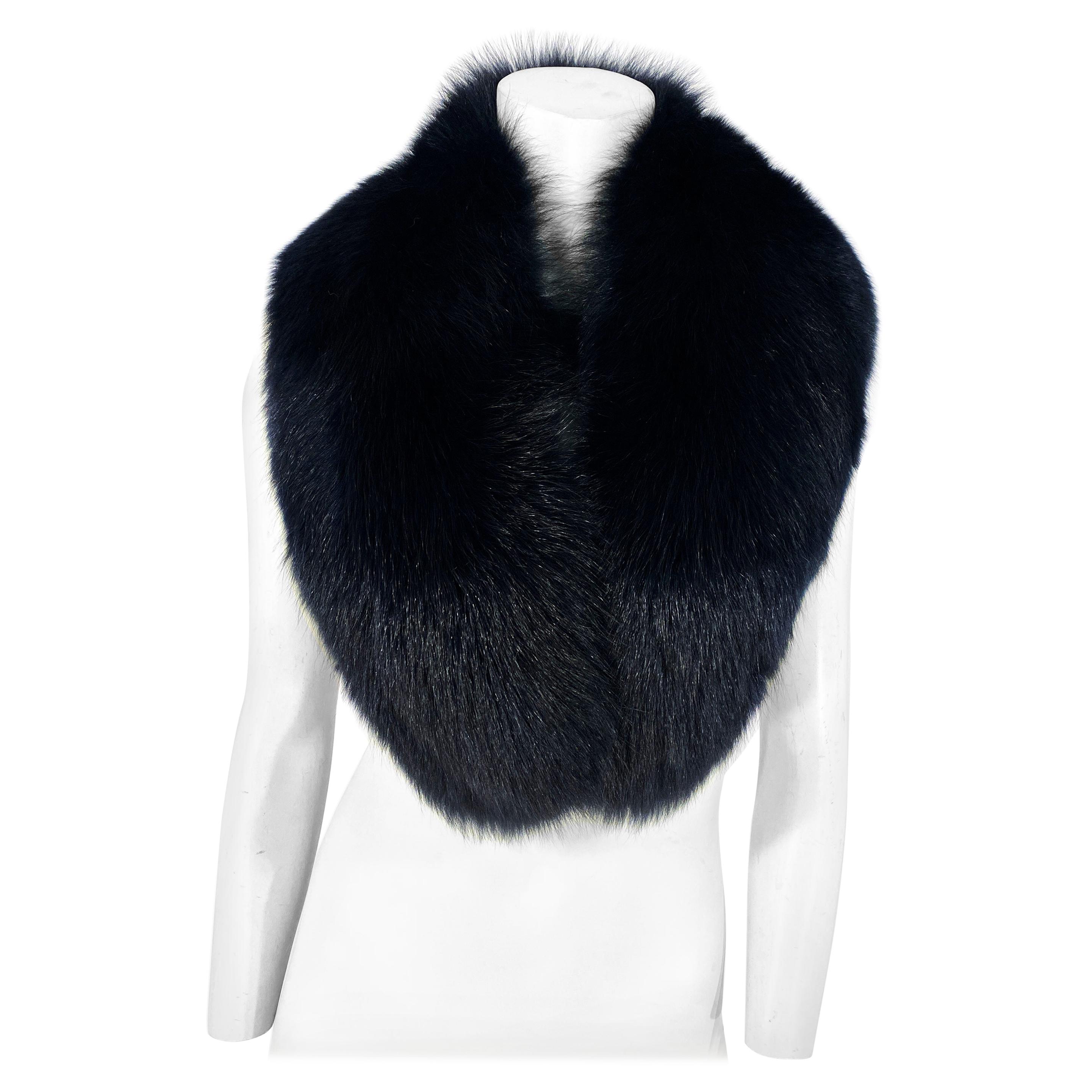 Black Enlarged Fox Collar/Stole