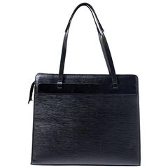 Black Epi Leather Croisette PM Bag