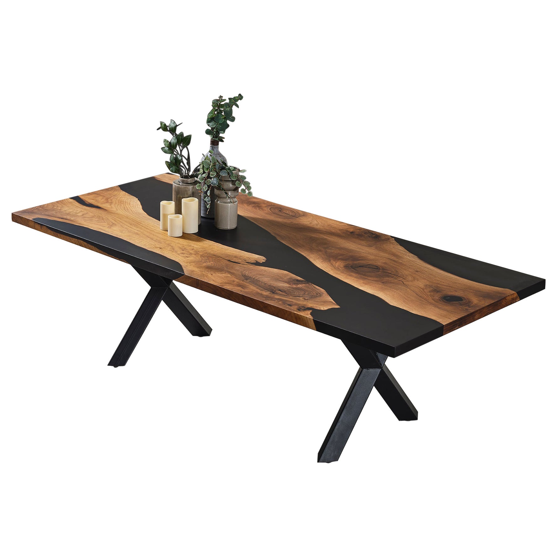 WALNUT EPOXY RESIN DINING TABLE

This epoxy table emerges as a unique work of art, inspired by nature's beauty. 

The epoxy table stands out not only for its design but also its durability. Thanks to its epoxy coating, it is highly resistant to