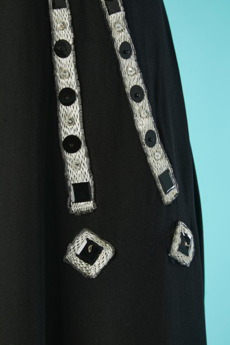 Women's Black evening dress with beadwork Torrente  For Sale