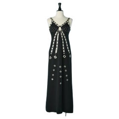 Vintage Black evening dress with beadwork Torrente 