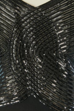 Black evening dress with sequin Gai Mattiolo Couture