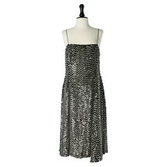 Black evening dress with silver beads and black sequins Emporio Armani 