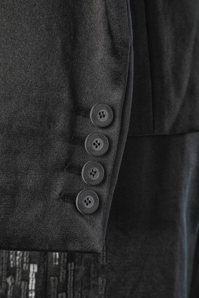 Tuta-pantalone da sera nera con ricami di paillettes Just Cavalli In condizioni Nuovo in vendita a Saint-Ouen-Sur-Seine, FR