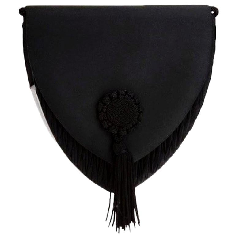 Black Evening Van Cleef & Arpels Bag 80s For Sale