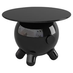 Black Extra Large Side Table, Decorative Auxiliary Table, Pogo by Joel Escalona