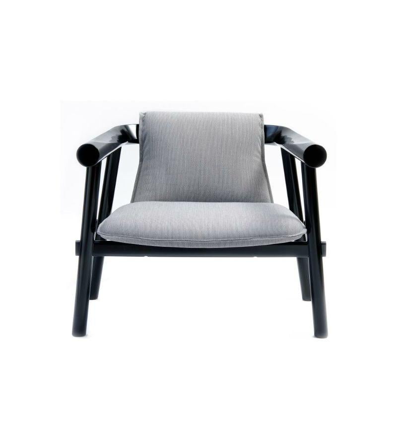 Lacquered Black Fabric Altay Armchair by Patricia Urquiola For Sale