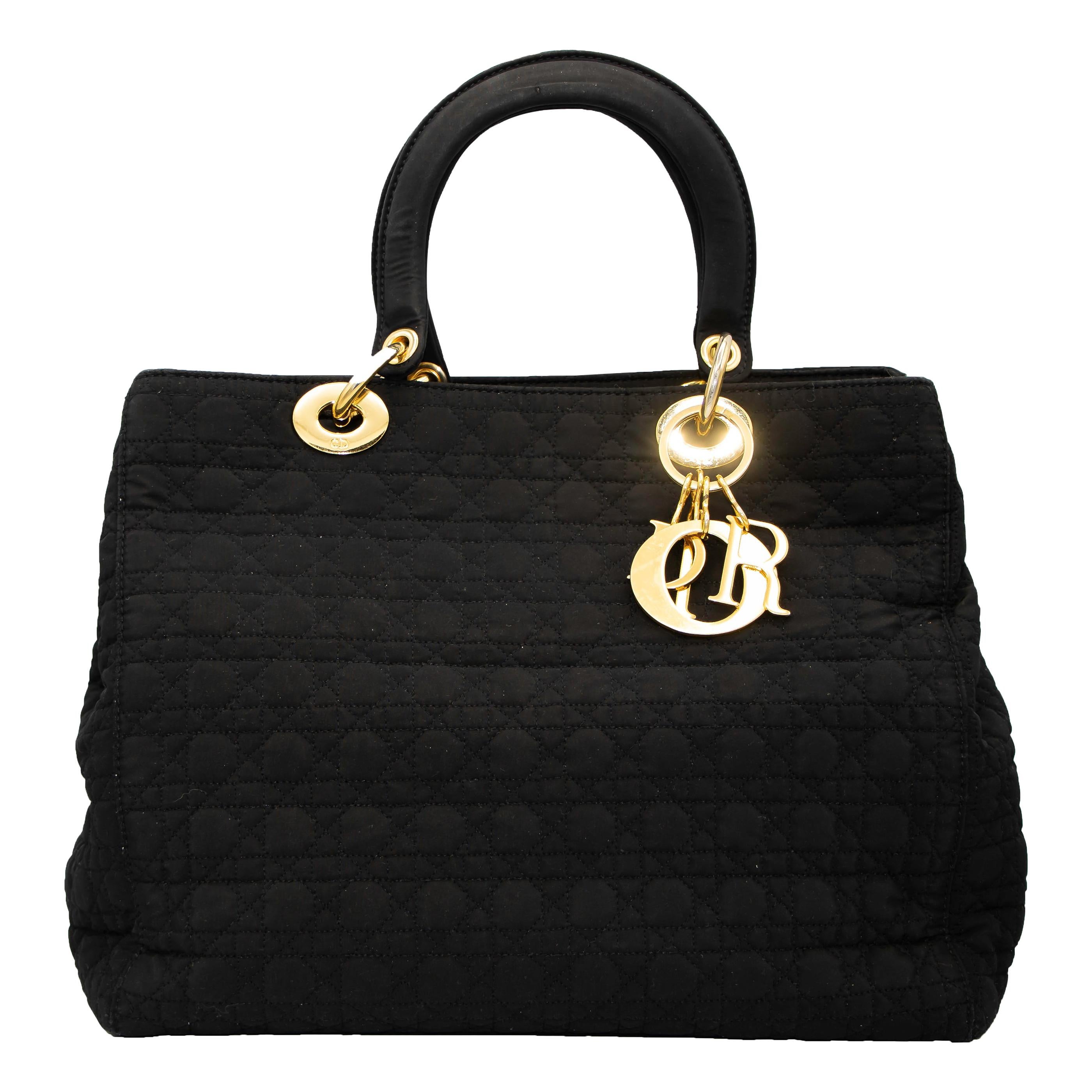 Black Fabric Dior Handbag